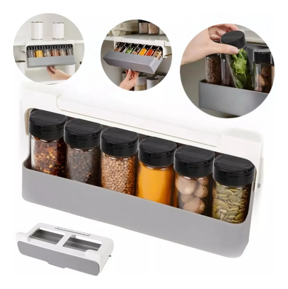 Organizador Embutido para Temperos – Compacto e Fácil de Instalar
