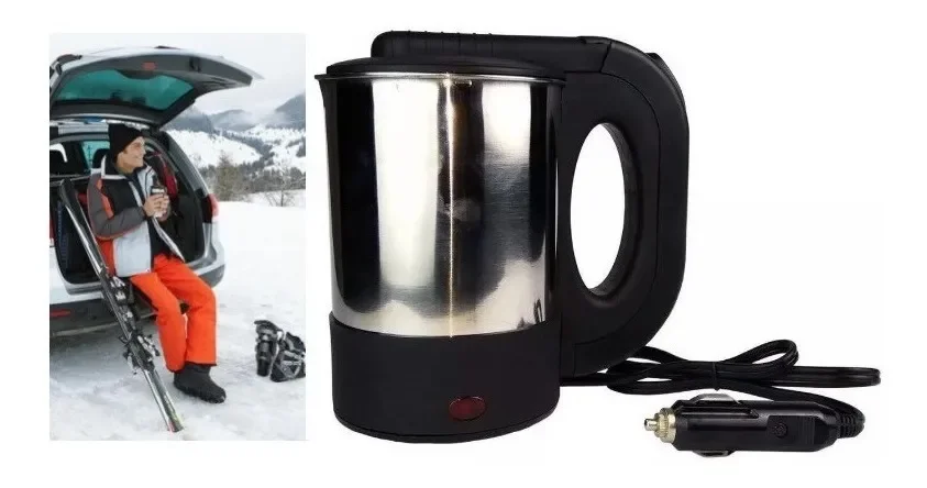 Chaleira Veicular Elétrica 12V 500 ml em Inox – Cael Store