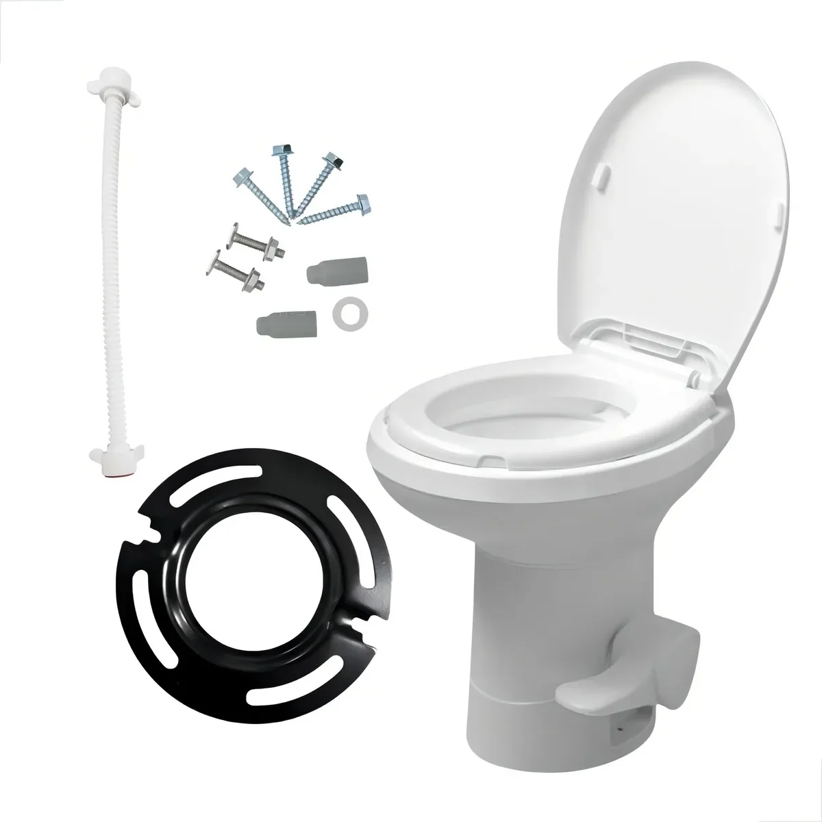 Vaso Sanitário Fixo ABS Agparts com Pedal Lateral – Motorhome e Trailer