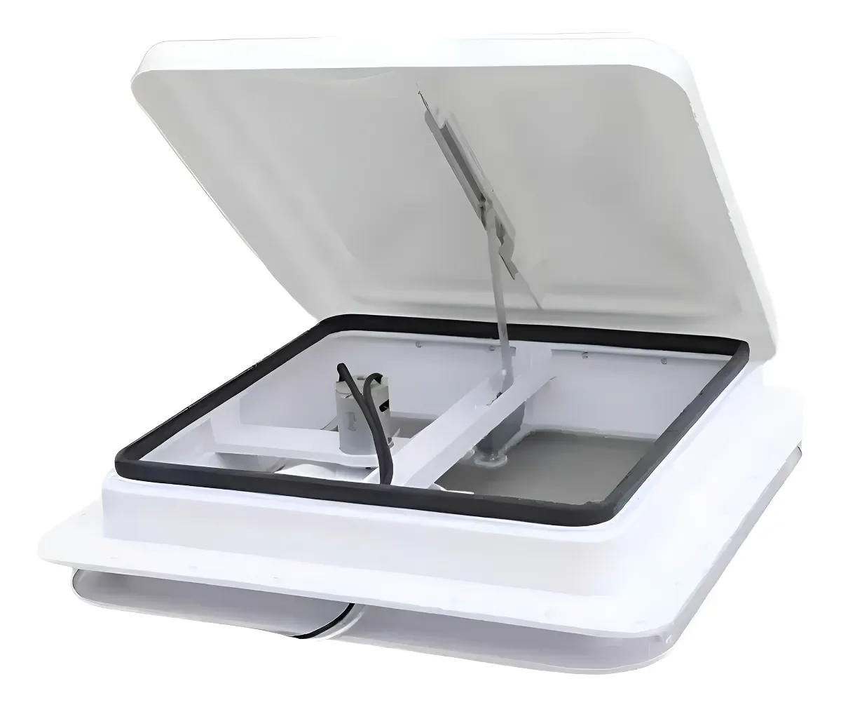 Claraboia Exaustor Campersoul 12V com Mosquiteiro – Ideal para Banheiro de Motorhome e Trailer