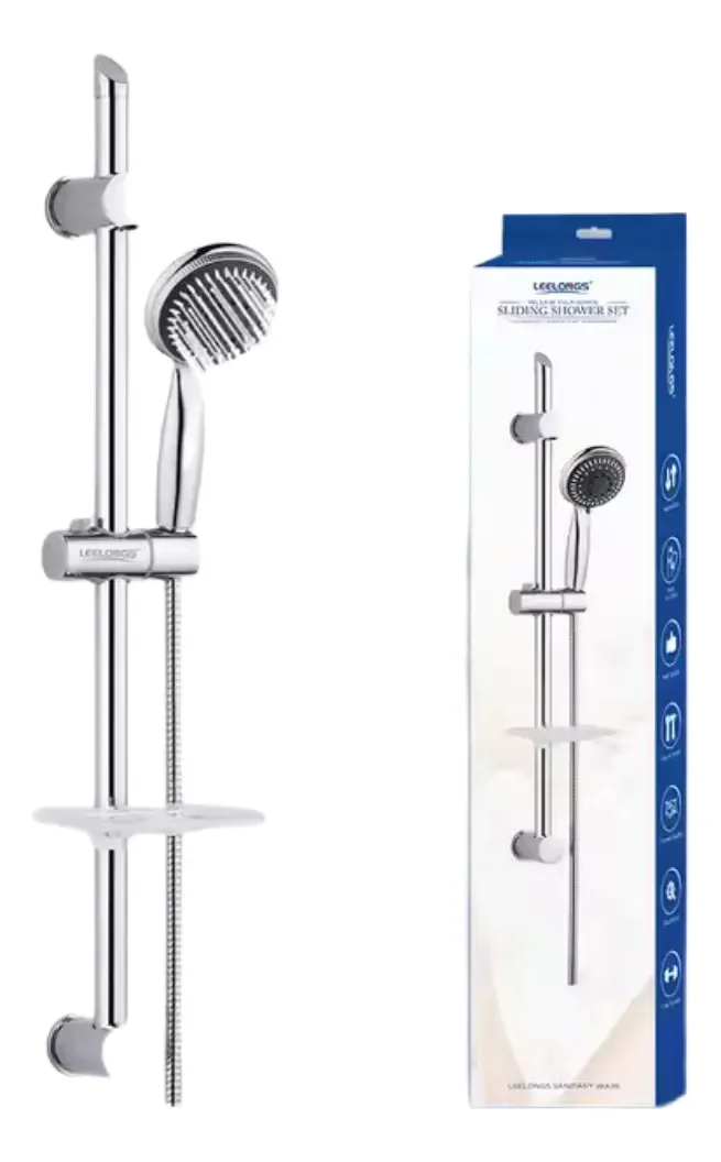 Chuveiro Ducha de Mão Luxo Flexível com Barra Deslizante – 3 Níveis de Temperatura