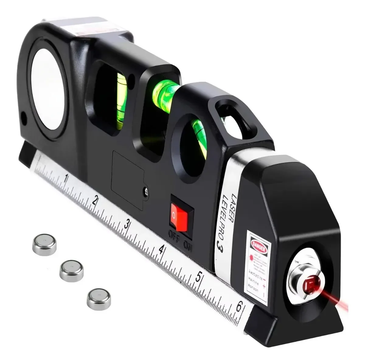 Nível a Laser 3 Linhas com Trena – Alinhamento Profissional para Vans e Motorhomes