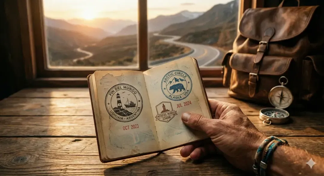 Imagem relacionada a Conhece os lendários carimbos Ushuaia-Alasca que se completam?